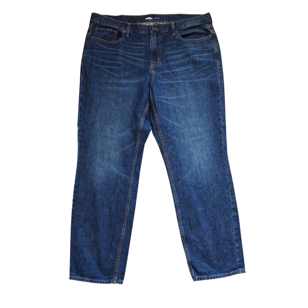 Old Navy Mens Athletic Taper Jeans 42x32 Dark Wash Blue 100% Cotton Denim